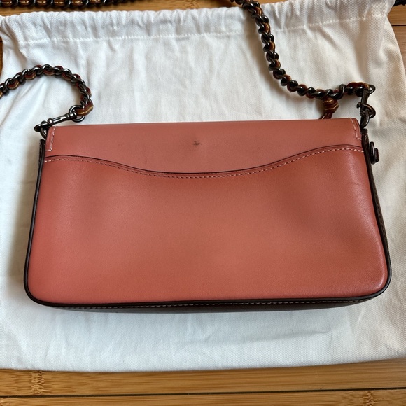 Coach Dinky in Pewter/Melon Bordeaux Colorblock Crossbody - Picture 4 of 9